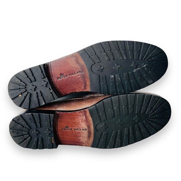 Peter Millar Crown Bit Dress Loafers Brown Leather HS18F09 Men's 8.5M - Picture 8 of 11